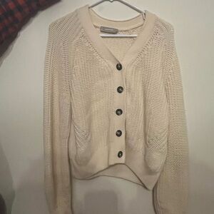 Everlane knit cream cardigan